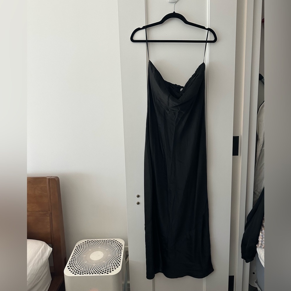 Reformation Black Silk Dress size 10